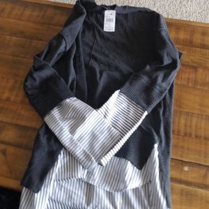 Top with striped detail